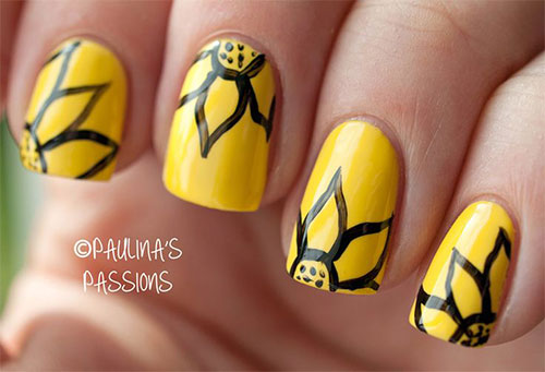 Yellow Nail Art Design