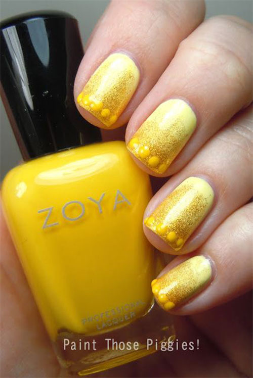 Yellow Nail Art Design