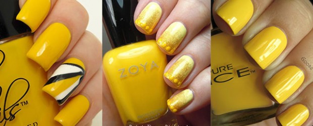 Yellow Nail Art Design