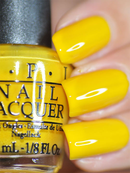 Yellow Nail Art Design