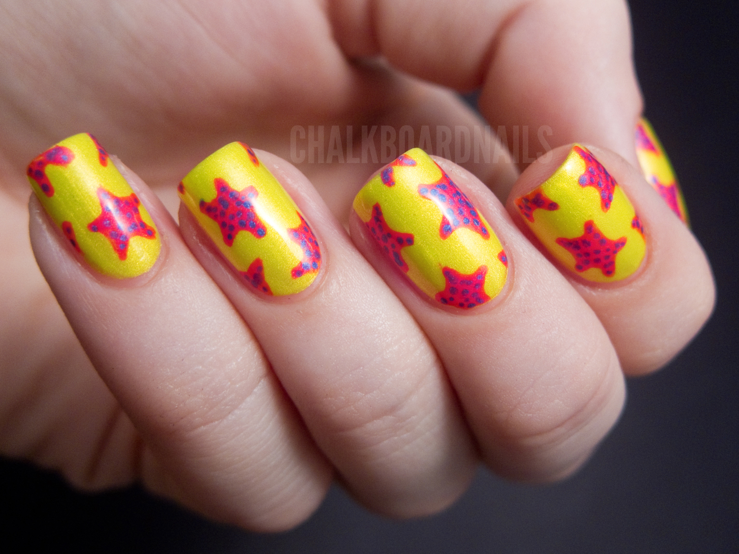 Yellow Nail Art Design