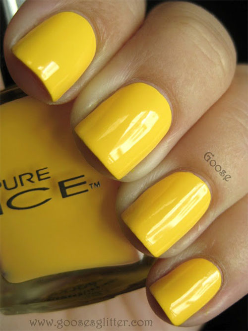 Yellow Nail Polish Design