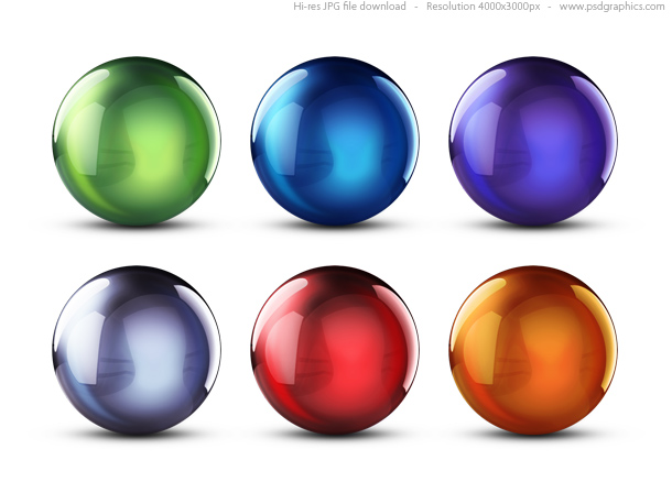 3D Glass Crystal Balls Backgrounds