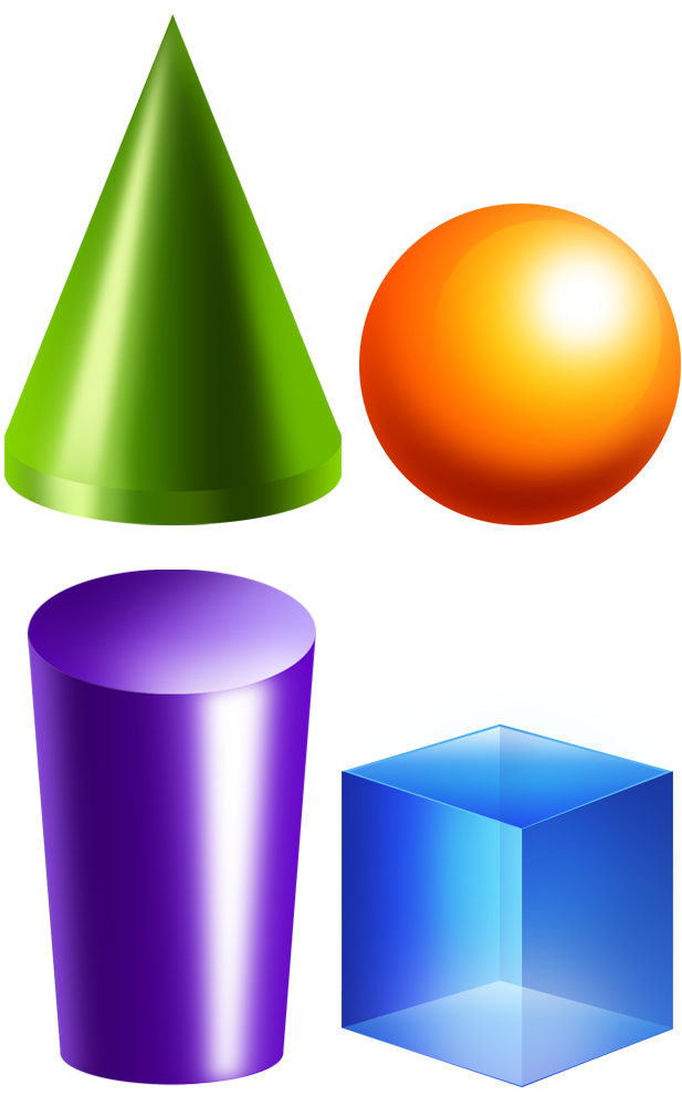 3D Shapes Clip Art