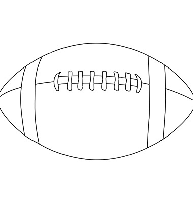 American Football Ball Outline