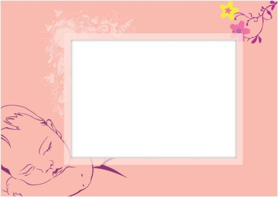 Baby Girl Frame Template