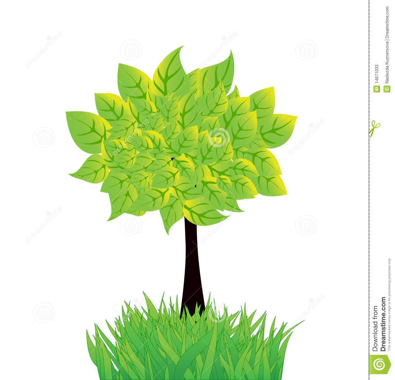 Background with Grass and Tree Background with Grass and Tree