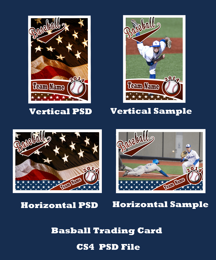 Baseball Card PSD Template Baseball Card PSD Template