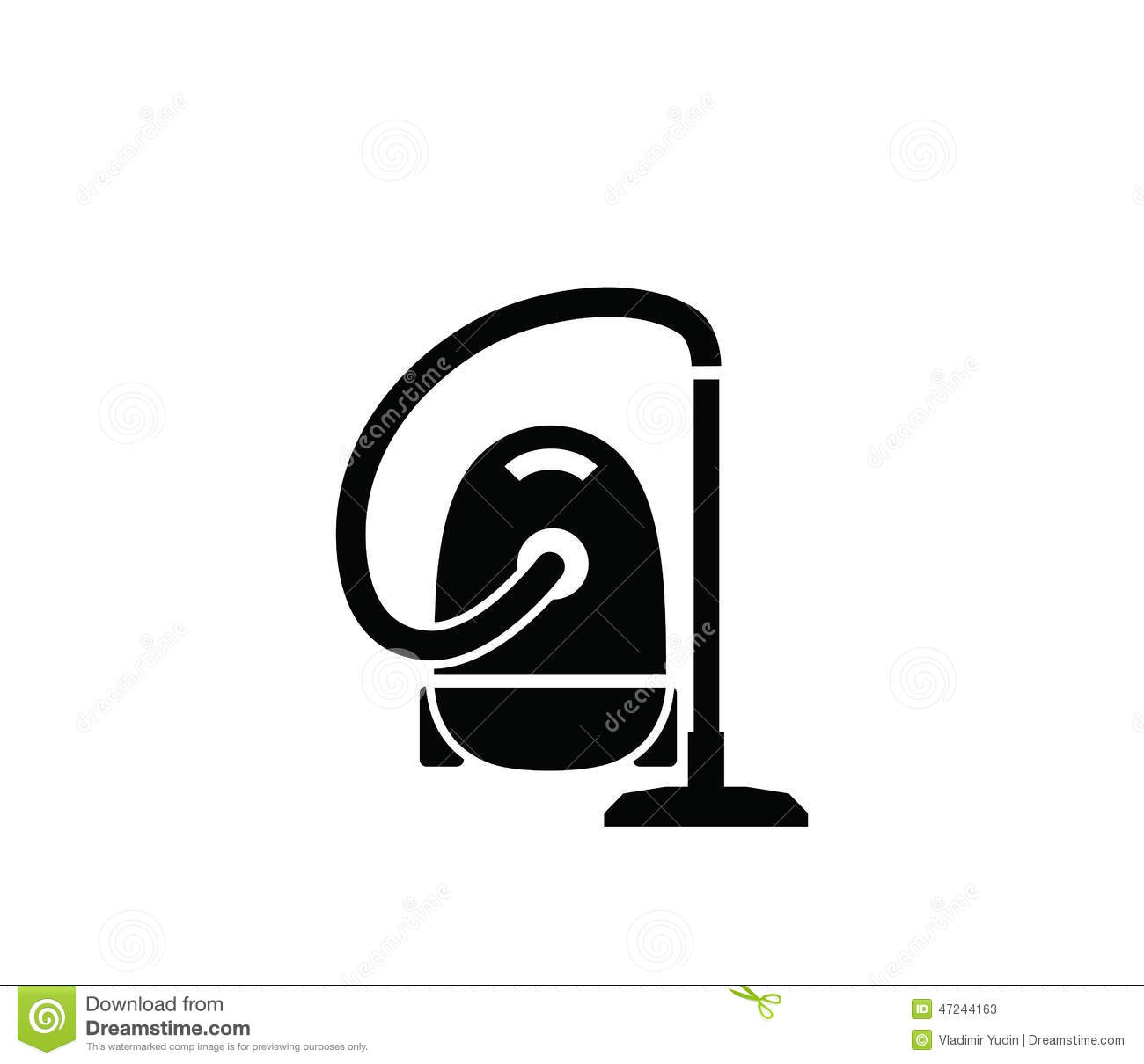 Black and White Cleaning Icon