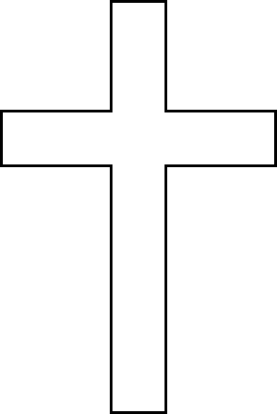 Black and White Cross Clip Art