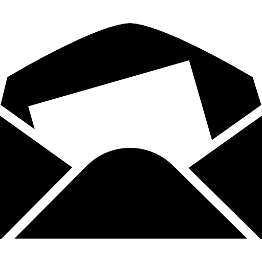 Black and White Envelope Icon