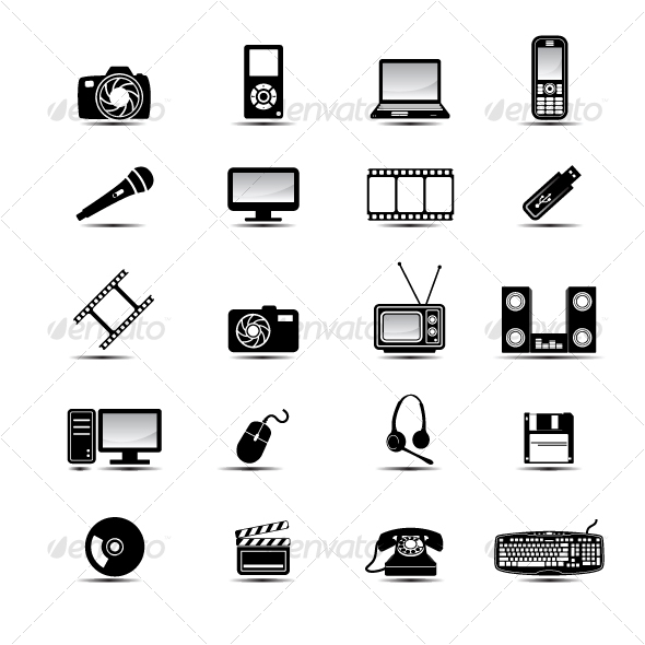 Black and White Icon Sets Black and White Icon Sets