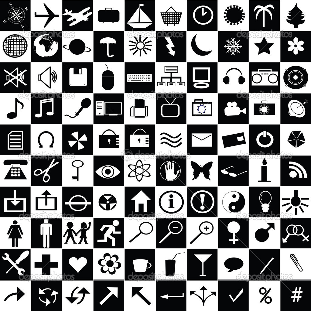 Black and White Icons