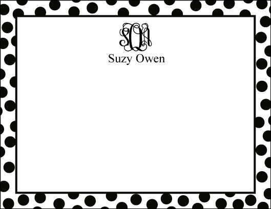 Black and White Polka Dot Page Border