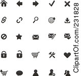 Black and White Web Icons