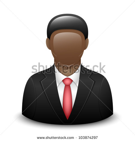 Black Business Man Icon