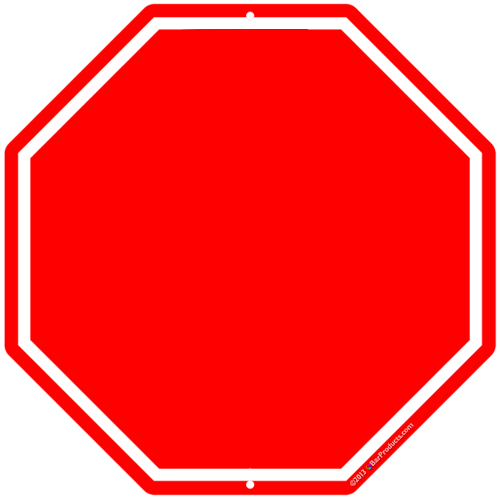 Blank Stop Sign Template Clip Art