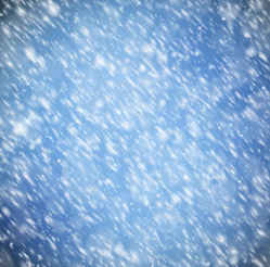 Blue Background with Falling Snow