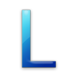 Blue Capital Letter L