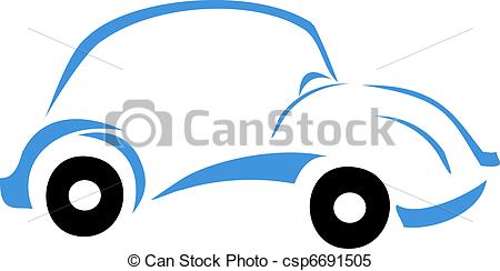 Blue Car Graphic
