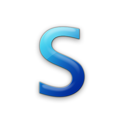 Blue Letter S Icon