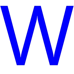 Blue Letter W