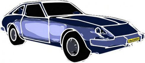 Blue Sports Car Clip Art