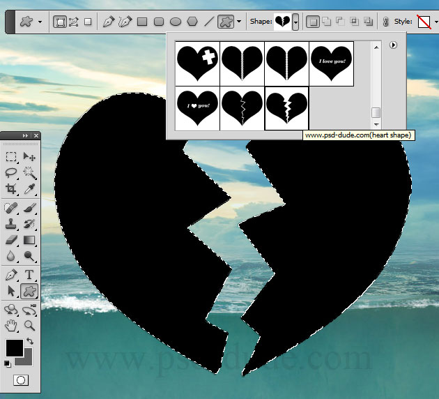 Broken Heart Shape Broken Heart Shape
