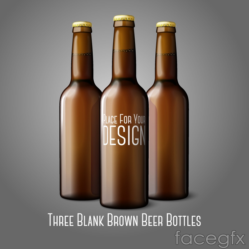 Brown Beer Bottle Vector