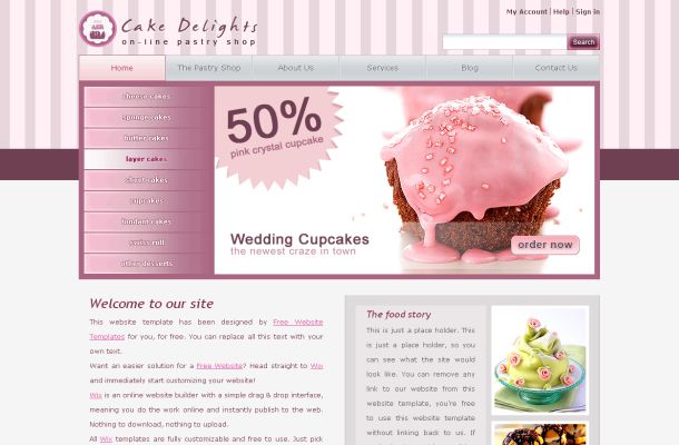 Cake Design Templates Free