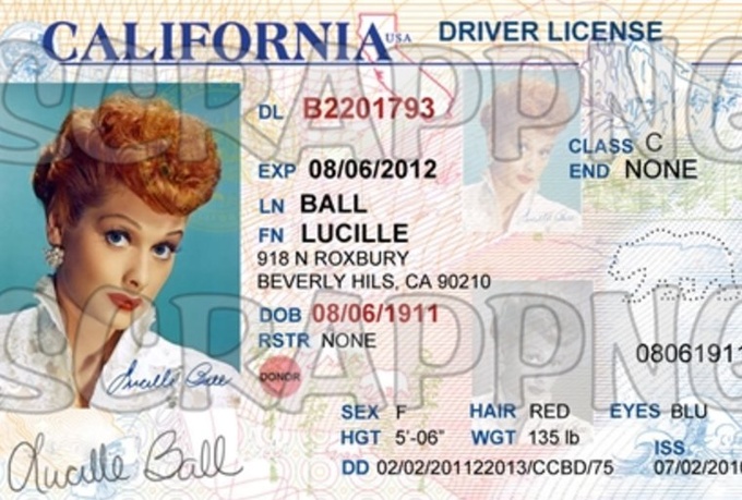 California Drivers License Blank Templates