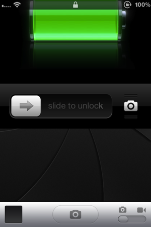 Camera Icon On iPhone Lock Screen
