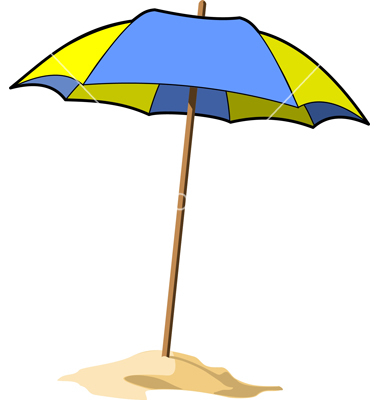 Cartoon Beach Umbrella