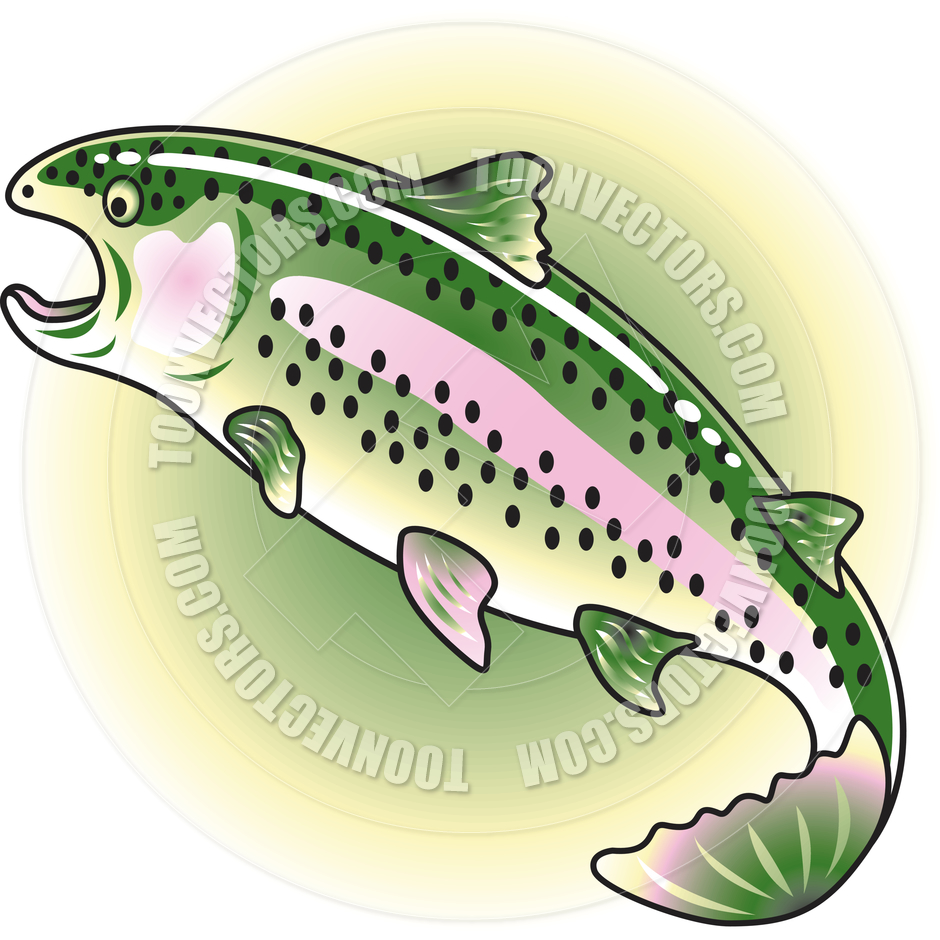 Cartoon Rainbow Trout Clip Art