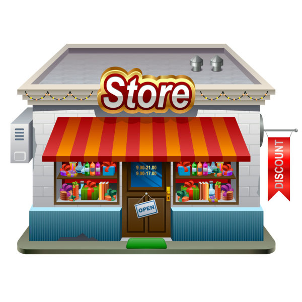 16 Vector Cartoon Store Images