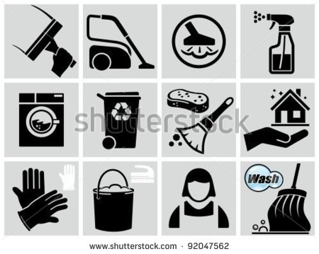 Cleaning Services Icon Black