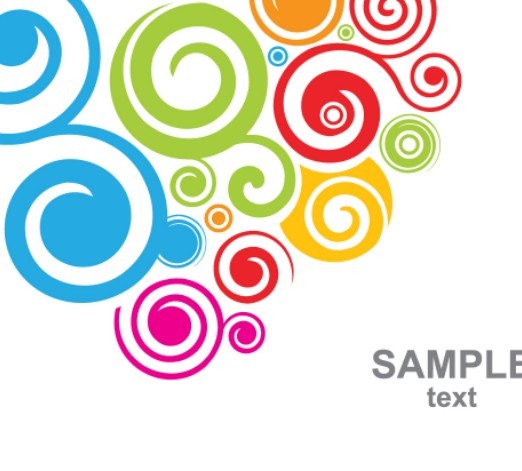 Color Vector Swirls Free Clip Art