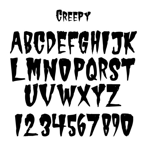 Creepy Letter Fonts Alphabet