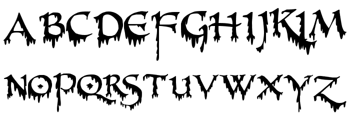 Creepy Letters Font