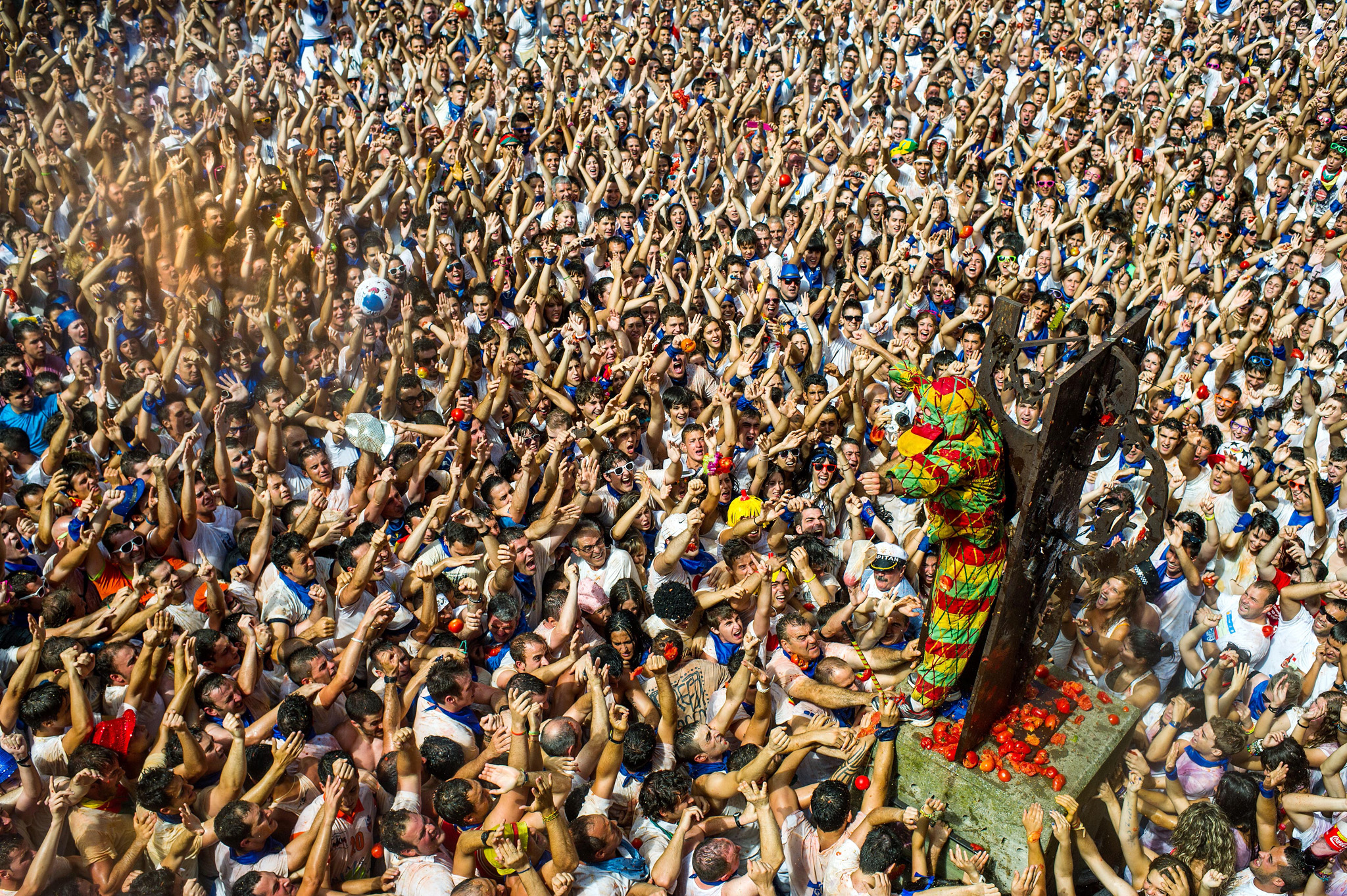 Crowd of People Running