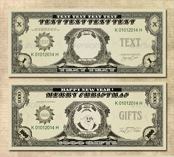 Customizable Money Template Customizable Money Template