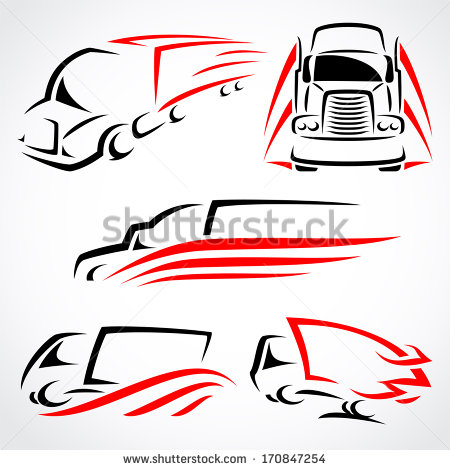 Diesel Truck Vector Clip Art