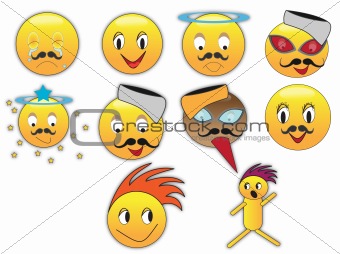 Different Expressions Emoticons