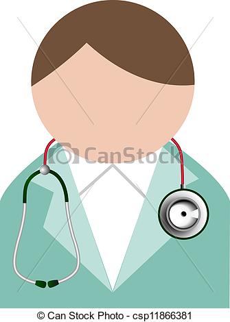 Doctor with Stethoscope Clip Art