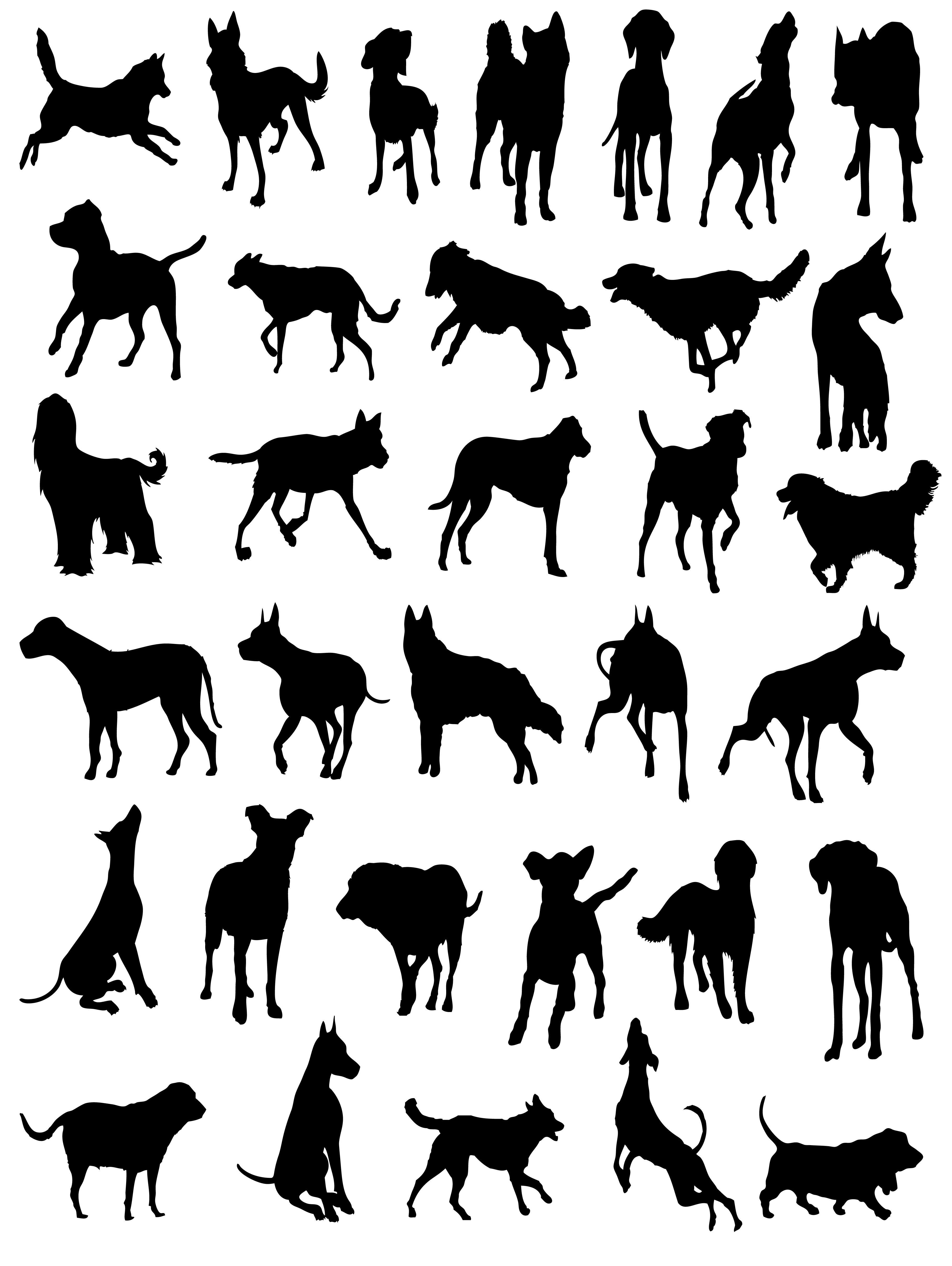Dog Silhouette Free Patterns