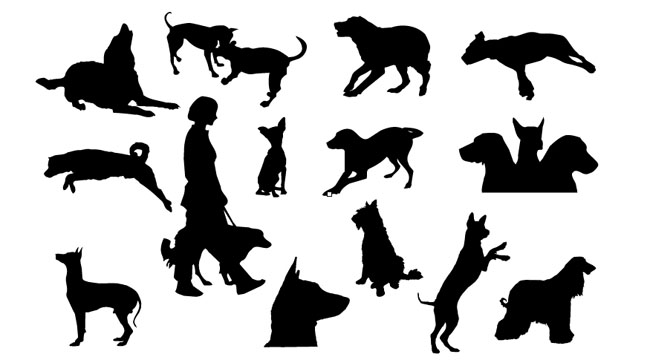 Dog Silhouette Free Vector Art