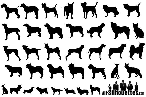 Dog Silhouette Free Vector Art