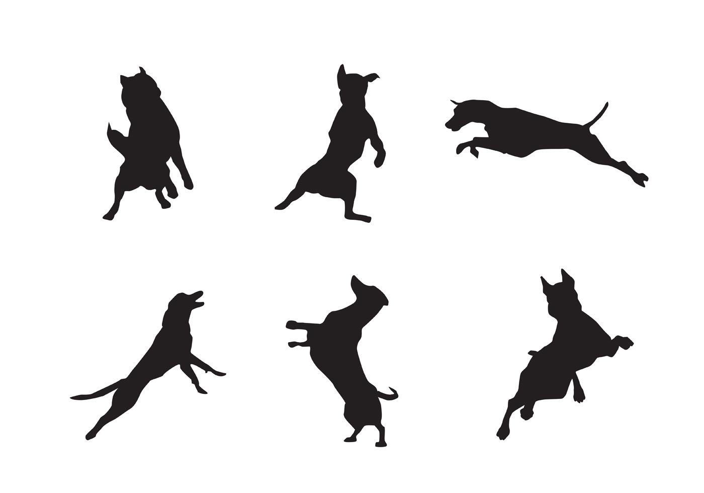 Dog Silhouette Free Vector Art