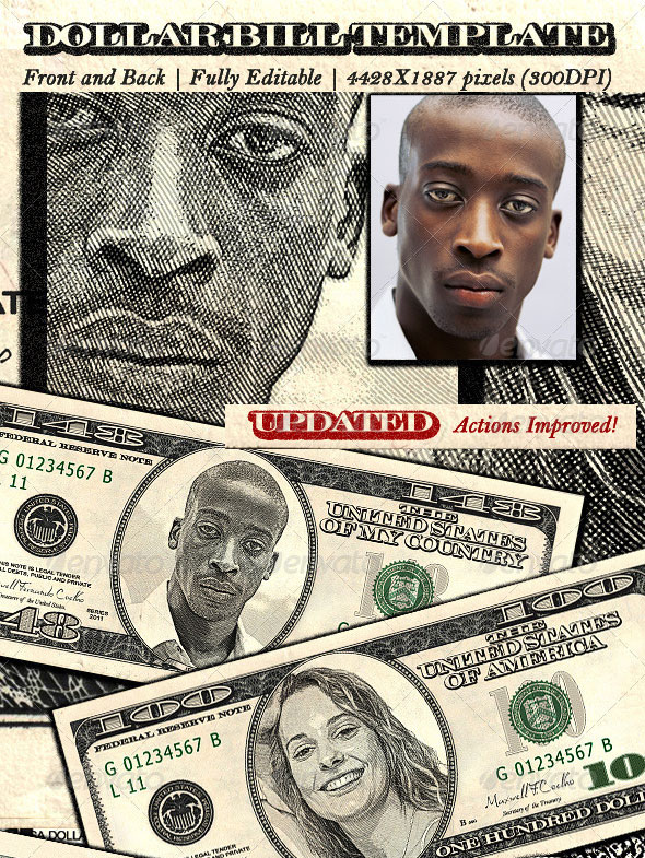 Dollar Bill Template Photoshop Dollar Bill Template Photoshop