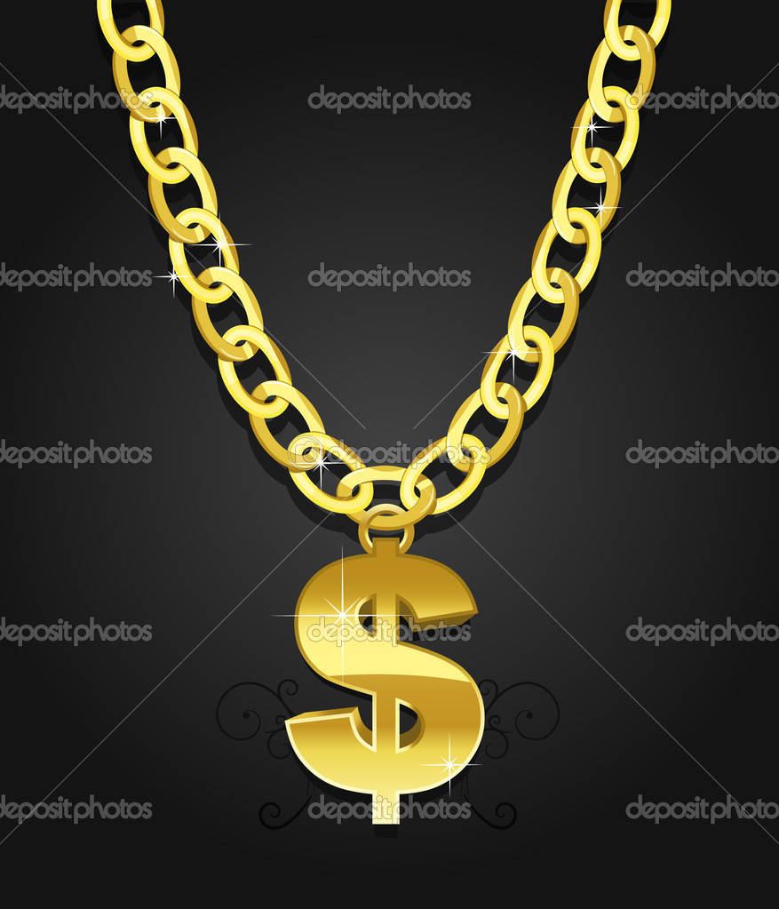 Dollar Sign Gold Chain